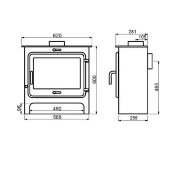 Ekol Clarity Vision Woodburning Stove - Image 6