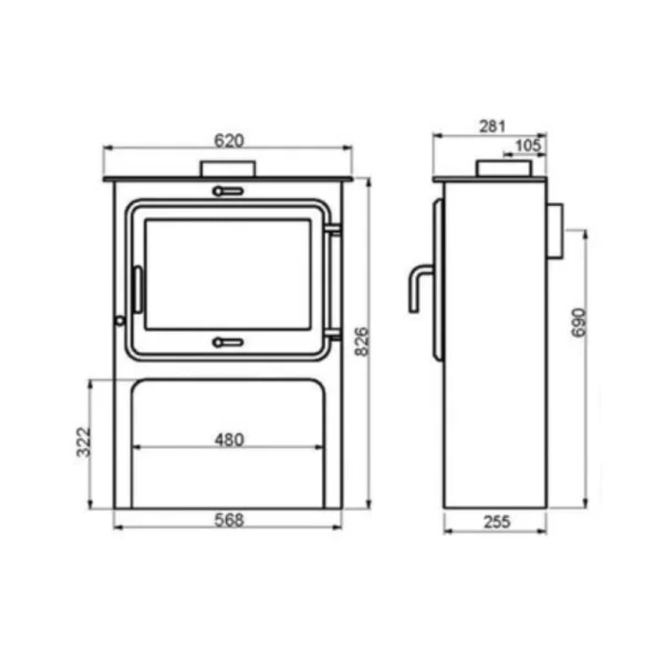 Ekol Clarity Vision Woodburning Stove - Image 7