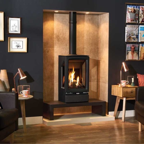 Gazco Vogue Midi T (3-sided) Conventional Flue Nat Gas - Image 4