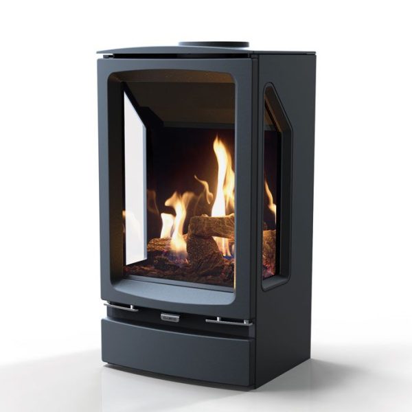 Gazco Vogue Midi T (3-sided) Conventional Flue Nat Gas - Image 2