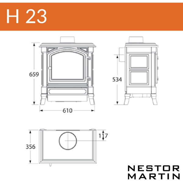 Nestor Marton Harmony 23 Woodburning Stove - Image 3