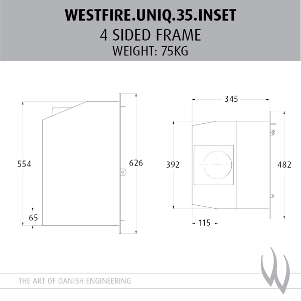 Westfire Uniq 35 SE Inset Woodburning/Multifuel Stove - Image 3