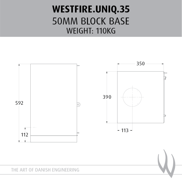 Westfire Uniq 35 SE Woodburning/Multifuel Stove - Image 3