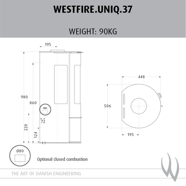 Westfire Uniq 37 SE Wood Burning Stove - Image 2