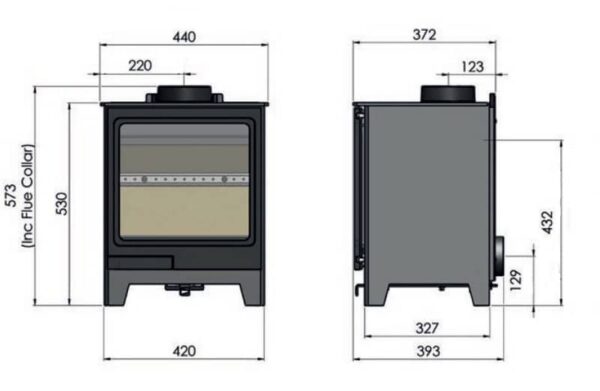 Hunter Allure 4 Woodburning Stove - Image 6