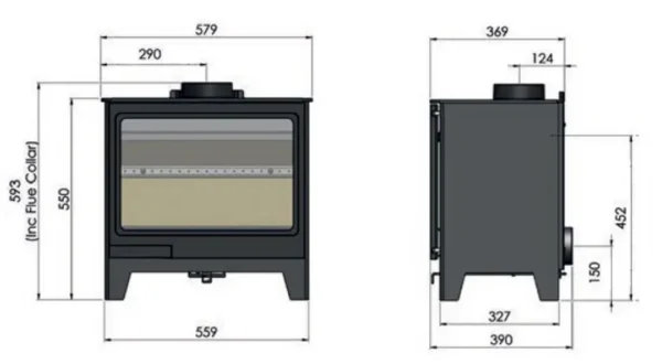 Hunter Allure 7 Woodburning Stove - Image 5