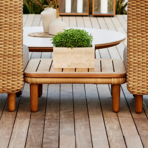 Cane-Line Arch Coffee Table With Teak Top - Image 2