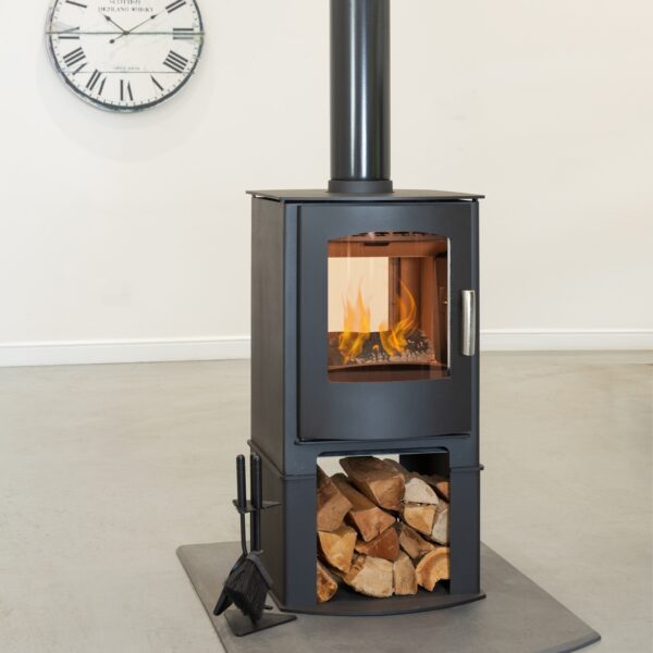 Mendip Churchill 8 SE Double Sided with Logstore Woodburning Stove - Image 2
