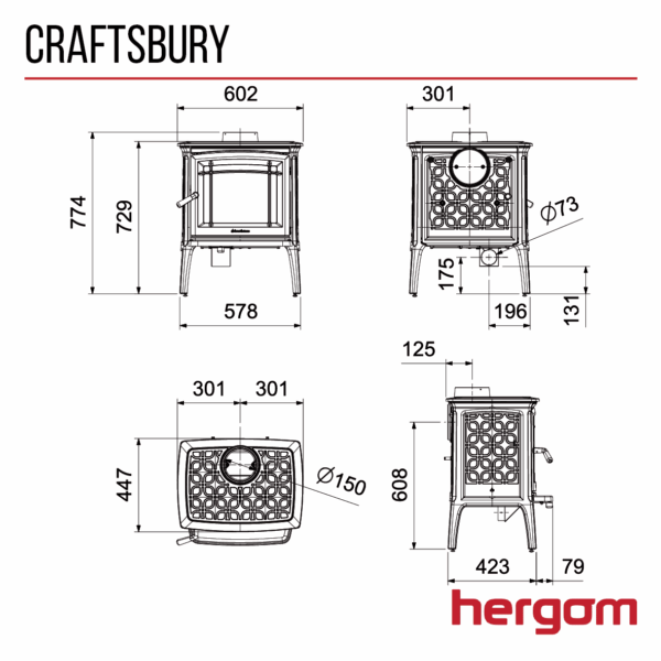 Hergom Craftsbury Woodburning Stove - Image 2