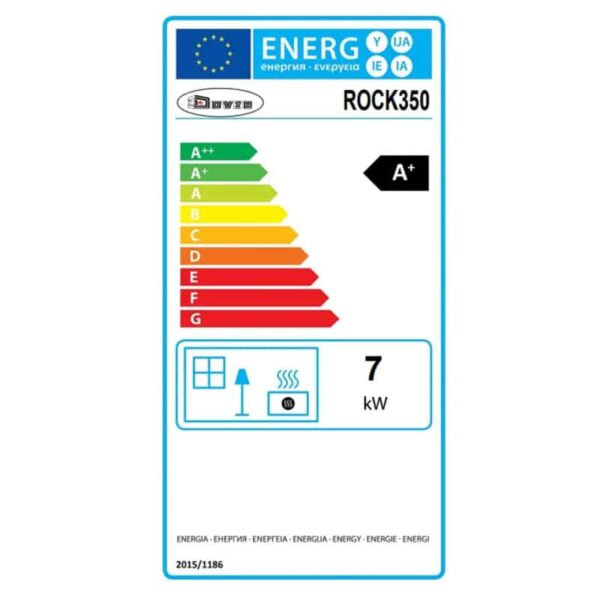 Dovre Rock 350 with Wood Box Woodburning Stove - Image 3