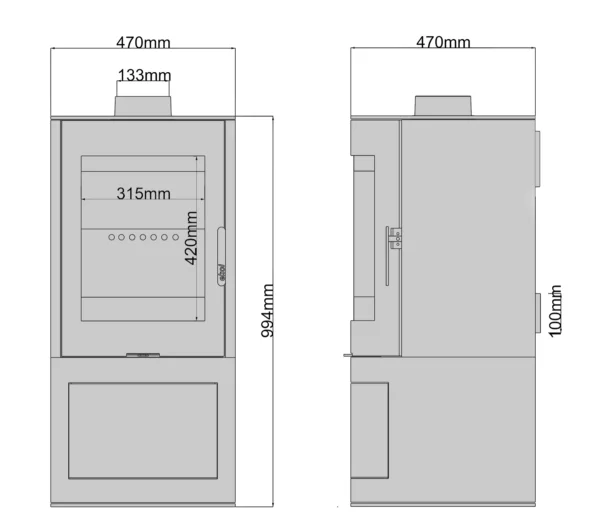 Ekol Linx Wood Burning Stove - Image 4