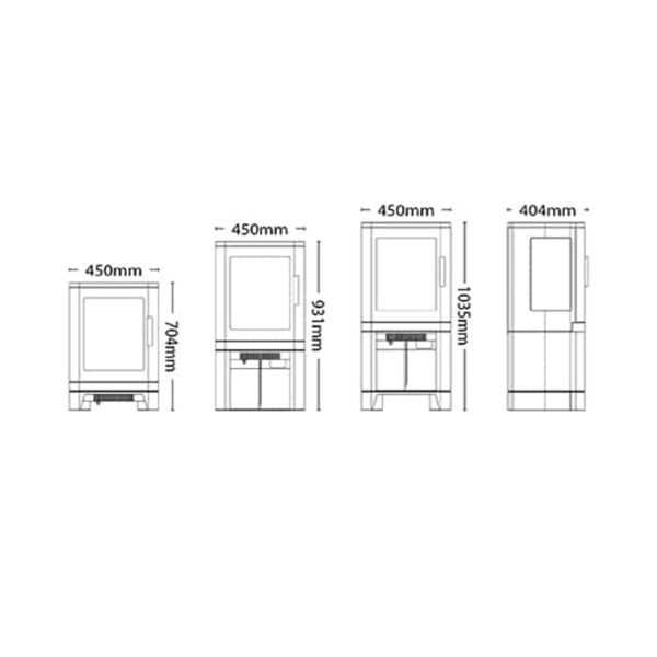Broseley Vue 3 in 1 Freestanding Electric Stove - Image 5