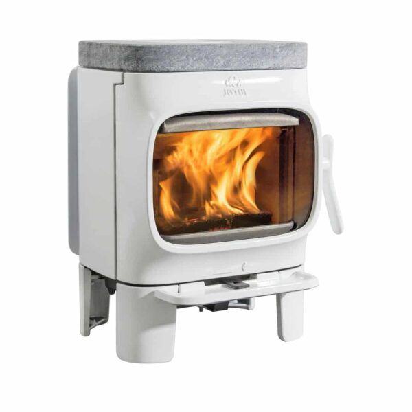 Jotul F105 Woodburner White With Short Legs - Image 3