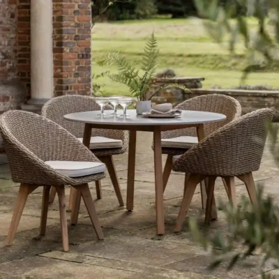 Gallery Avena 4 Seater Round Dining Set
