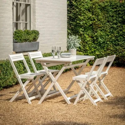 Gallery Lindos White Foldaway Dining Set