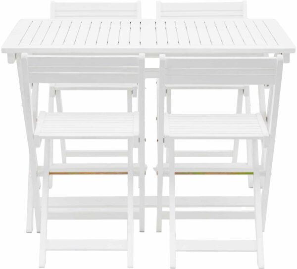 Gallery Lindos White Foldaway Dining Set - Image 2
