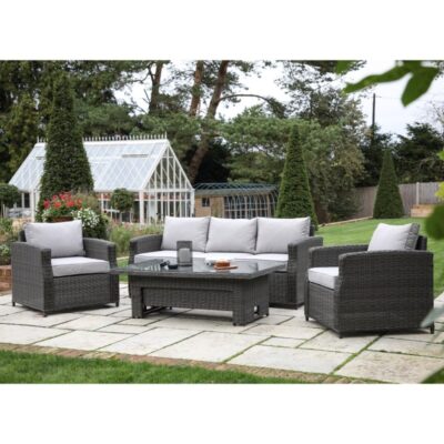 Gallery Sovera 3 Seater Dining Set With Rising Table