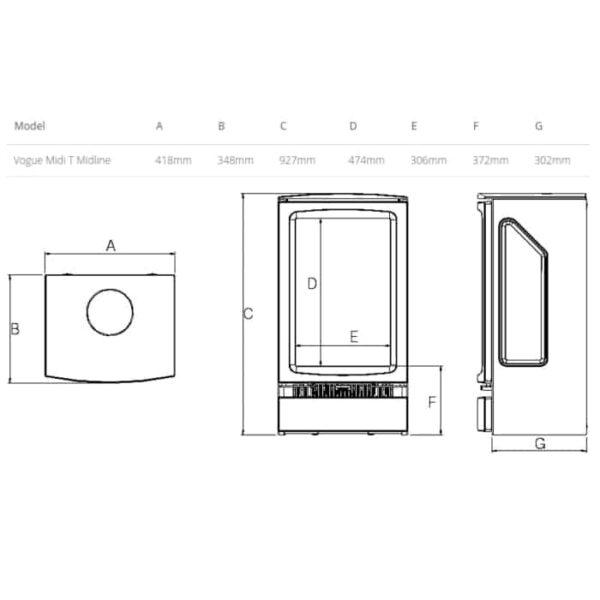 Gazco Vogue Midi T Midline Electric - Image 3