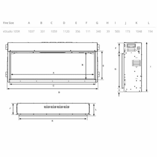 Gazco eStudio 105R Inset Electric - Image 7