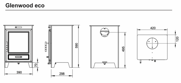 Henley Glenwood Freestanding Multifuel Stove - Image 3