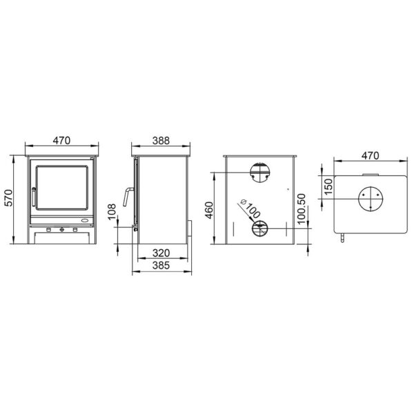 Henley Hampshire 7kw Multifuel Stove - Image 2