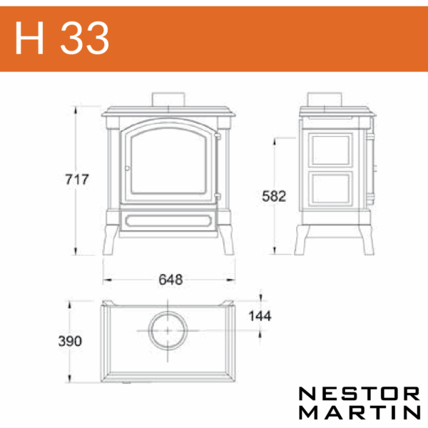 Nestor Martin Harmony 33 Woodburning Stove - Image 2