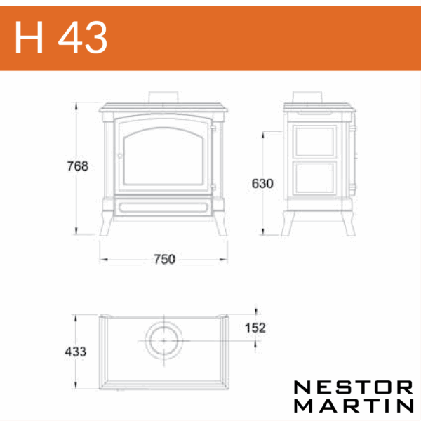 Nestor Martin Harmony 43 Multifuel Stove - Image 3