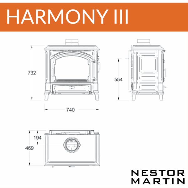 Nestor Martin Harmony lll Multifuel Stove - Image 2