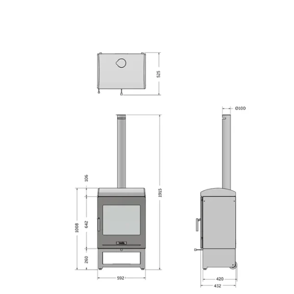 Hestia Heat 50 Outdoor Wood Burning Stove - Image 3