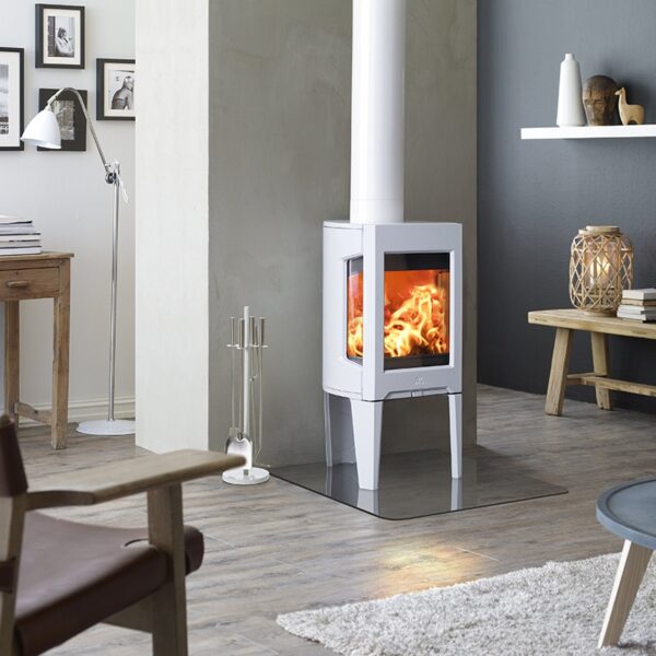 Jotul F163 Woodburner White With Long Legs - Image 3