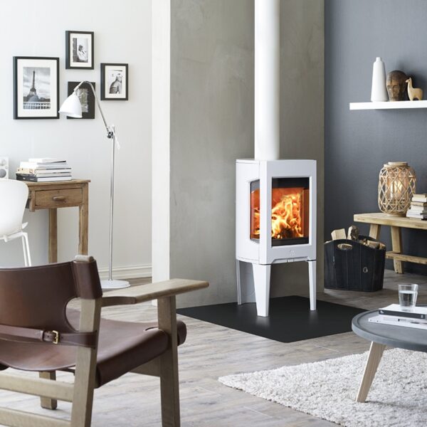 Jotul F163 Woodburner White With Long Legs - Image 8