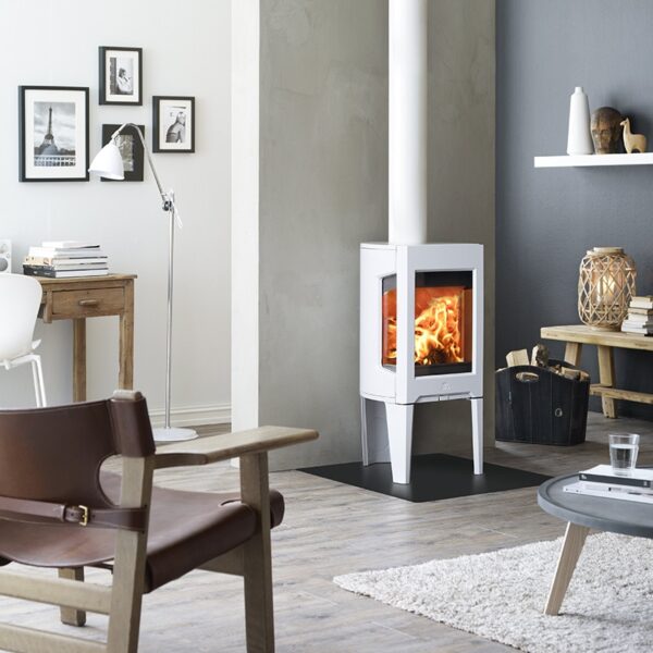 Jotul F163 Woodburner White With Long Legs - Image 7