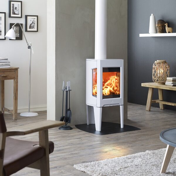 Jotul F163 Woodburner White With Long Legs - Image 5