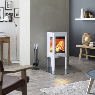 Jotul F163 Woodburner White With Long Legs