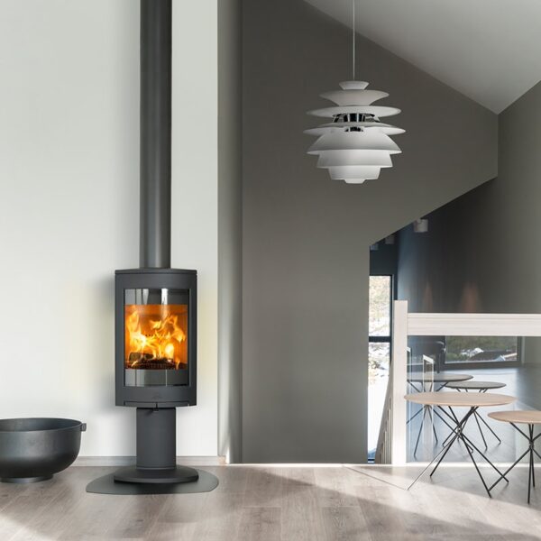 Jotul F373 Advance Woodburner Black With Pedestal - Image 2