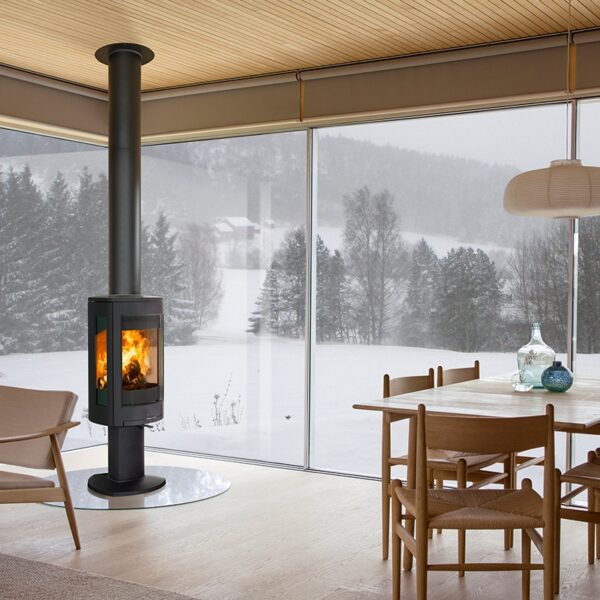 Jotul F373 Advance Woodburner Black With Pedestal - Image 3