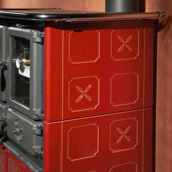 La Nordica Rosetta BII Majolica Wood Burning Cooker - Image 3