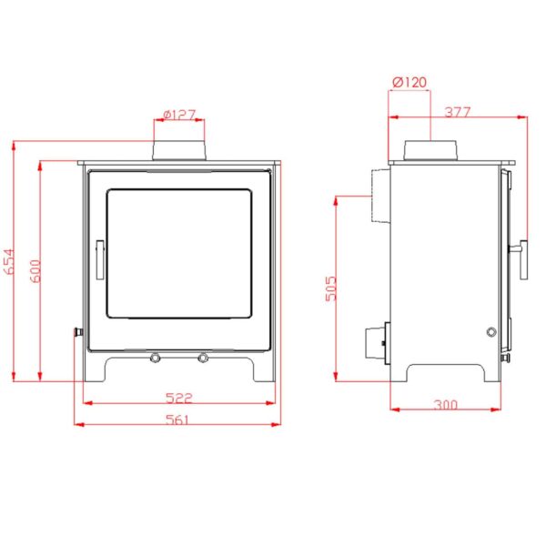 Woodford Lowry 5XL Widescreen Multifuel Including Fitters Pack - Image 4
