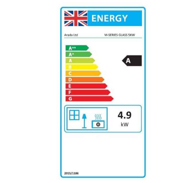 Arada M Series 5 Glass Door Woodburning Stove - Image 3