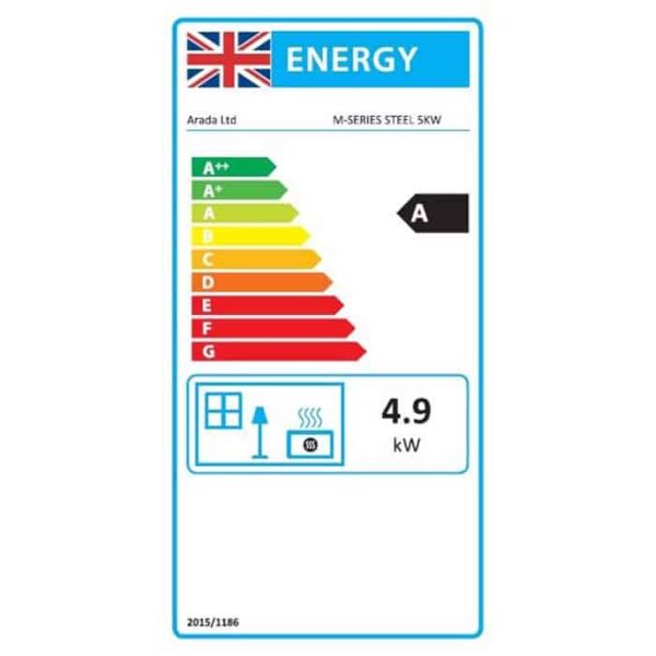 Arada M Series 5 Steel Door Woodburning Stove - Image 3