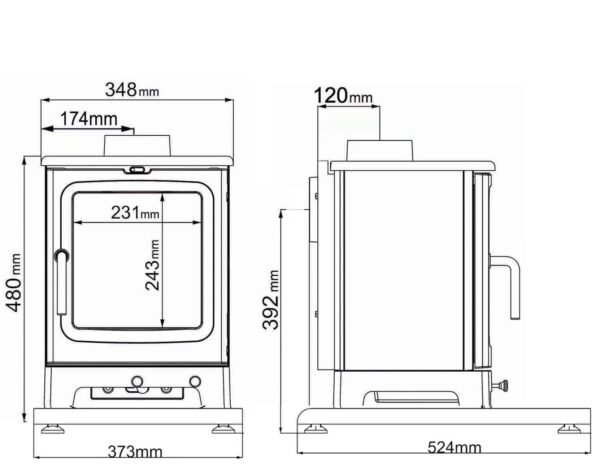 Saltfire Peanut 3 Marine Wood Burning Stove - Image 5