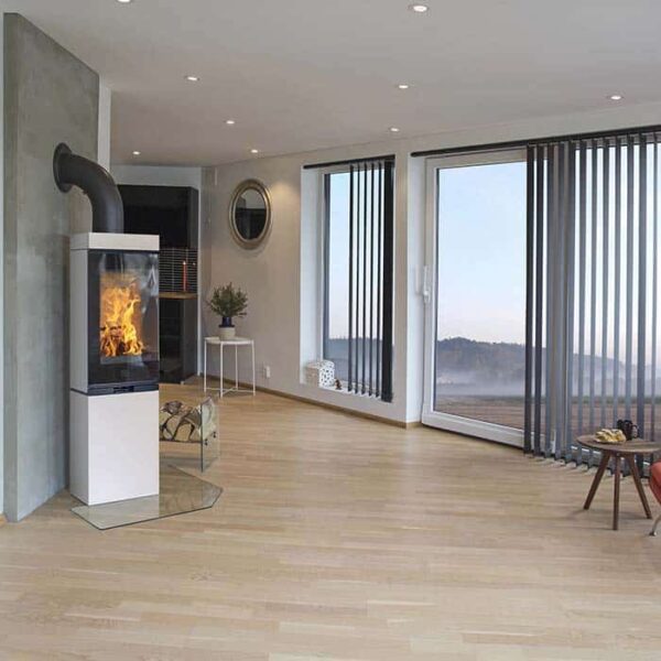 Scan 80-1 Prism Gloss White Woodburning Stove
