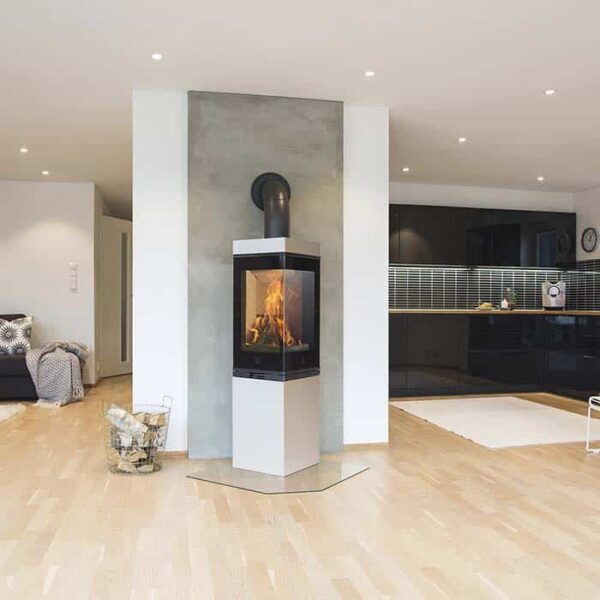 Scan 80-1 Prism Gloss White Woodburning Stove - Image 2