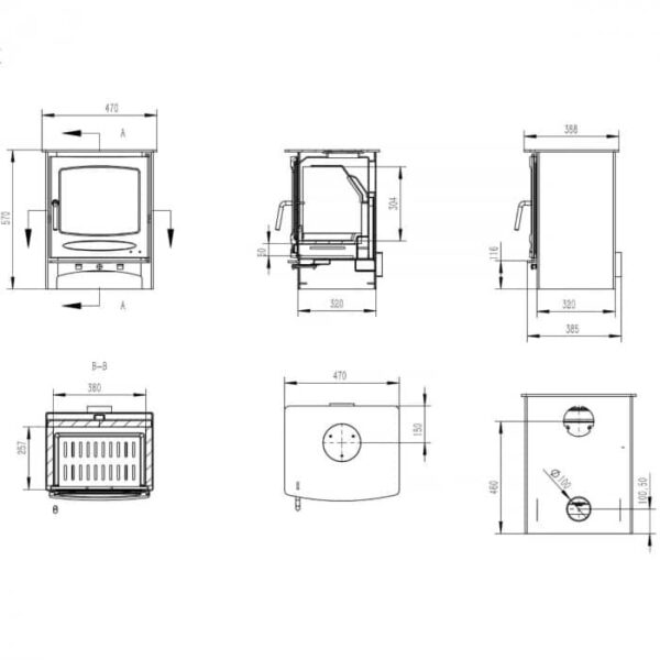 Henley Sherwood 7kw Multifuel Eco Stove - Image 2