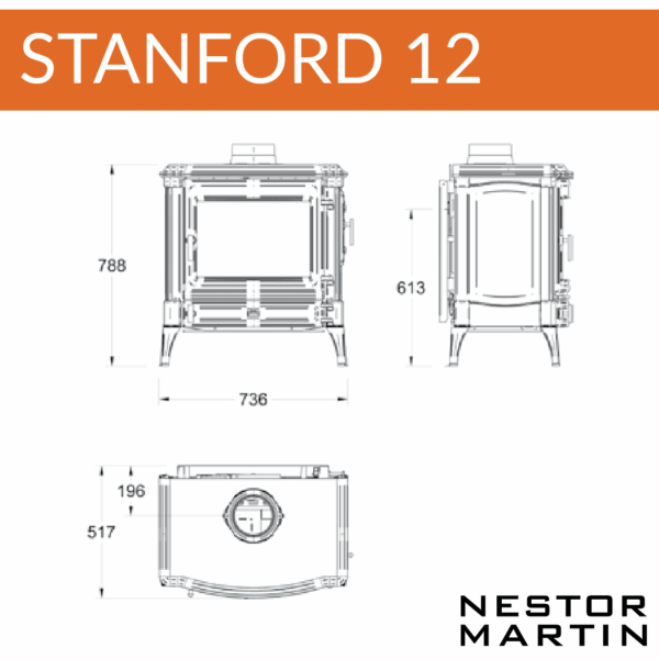 Nestor Martin Stanford 140 Multifuel Stove - Image 3