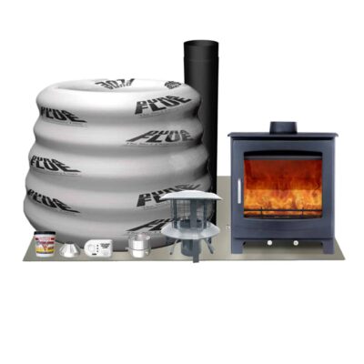 Woodford Turing 5XL Wide Multifuel Stove Including Fitters Pack