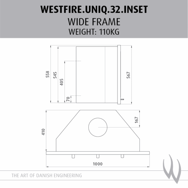 Westfire Uniq 32 SE Glass Front Woodburning Inset Stove - Image 4