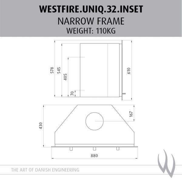 Westfire Uniq 32 SE Glass Front Woodburning Inset Stove - Image 3