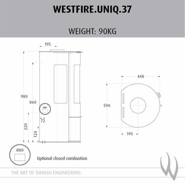 Westfire Uniq 37 SE Wood Burning Stove - Image 2