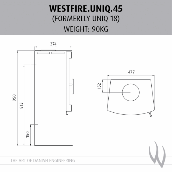 Westfire Uniq 45 SE Woodburning Stove - Image 2